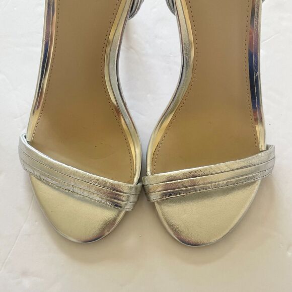 Kenneth Cole Bobbi Womens Sling Back Heeled Sandal Silver 5M - Picture 2 of 9
